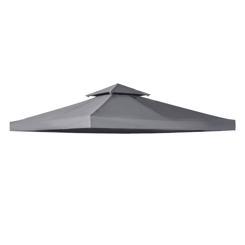 Housse de remplacement d'extérieur pour abri de jardin 9,8 pi X, 2, gris foncé, auvent 9,84 pi, utilisation
