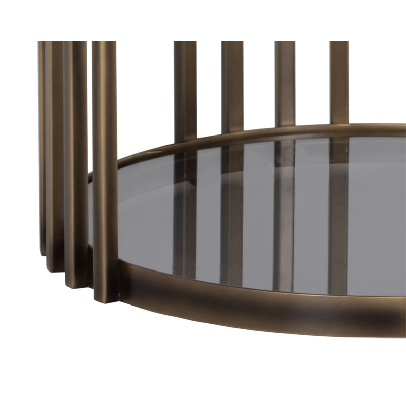 Naxos Marble and Glass End Table