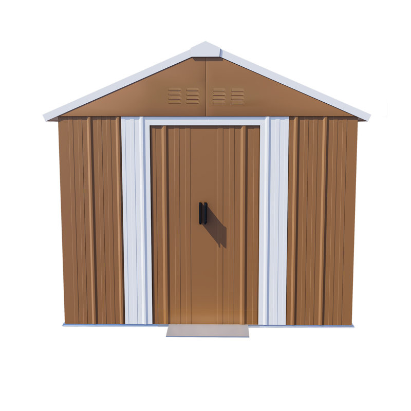 Remise de rangement robuste en métal l 6 pi x P 4 pi avec fenêtres, porte verrouillable et ventilation