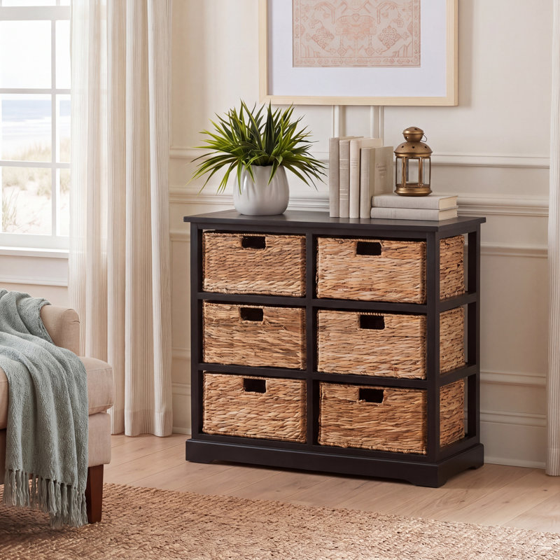 Painswick Solid Wood Accent Chest, Distressed Black