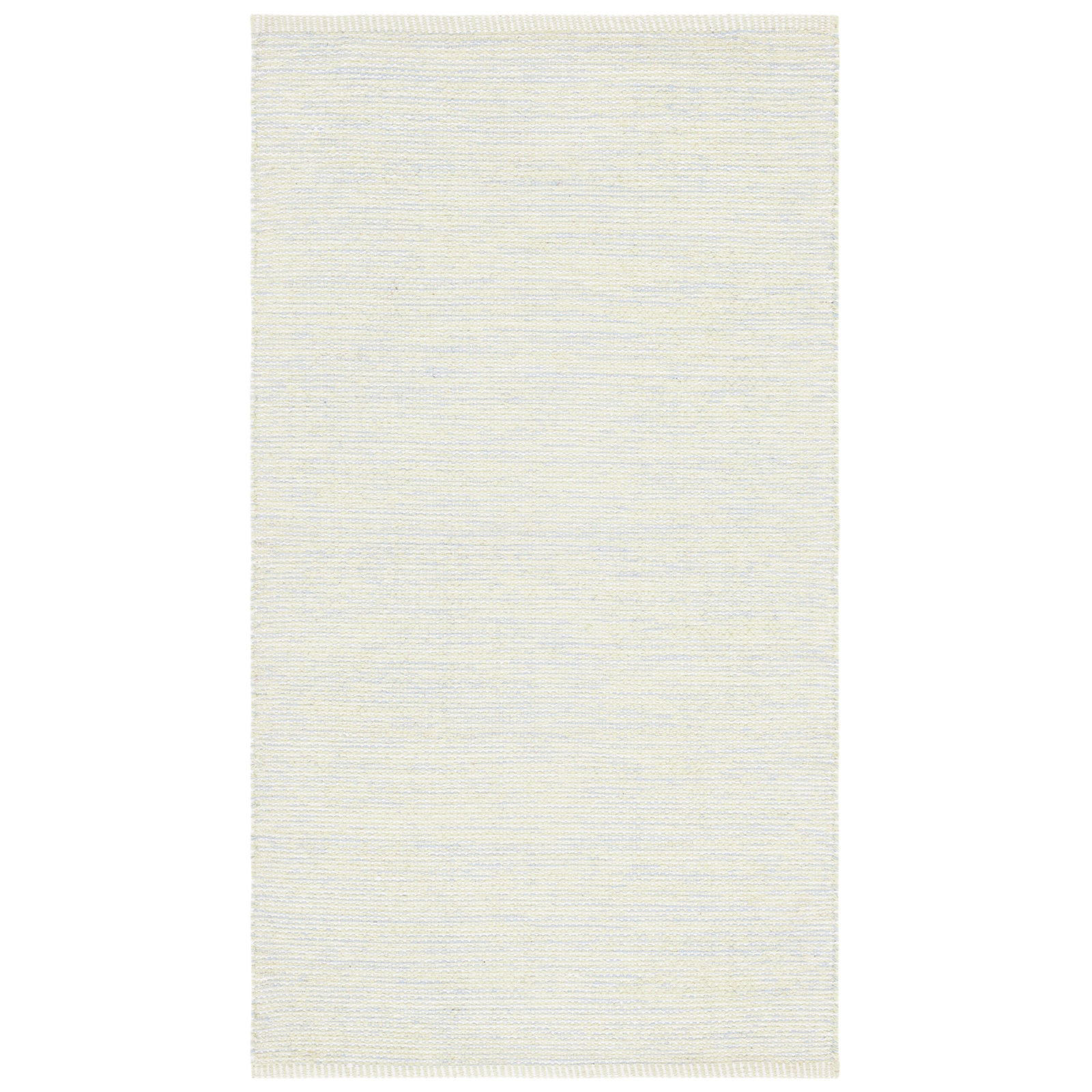 Dallis Green Ivory Handmade Cotton Rug, Rectangle 2' x 3'