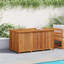 Boîte de rangement pour l'extérieur vidaXL, boîte de rangement de 120 gallons, bois d'acacia massif avec sac résistant à l'eau, naturel 59,1 po x 31,5 po x 29,5 po