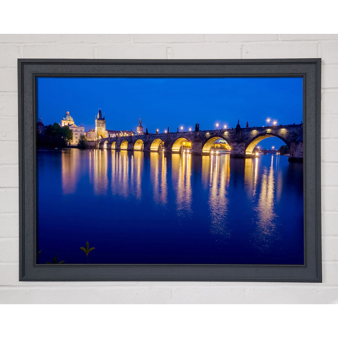 Charles Bridge Blues Gerahmter Druck Wandkunst