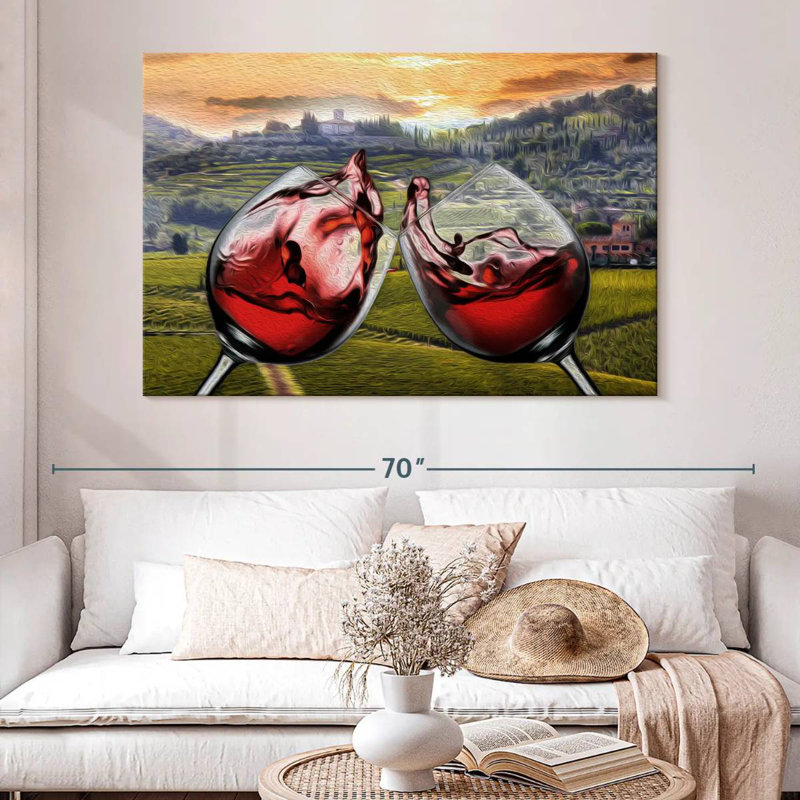 Yarlin Red Wine, 34" H x 51" W