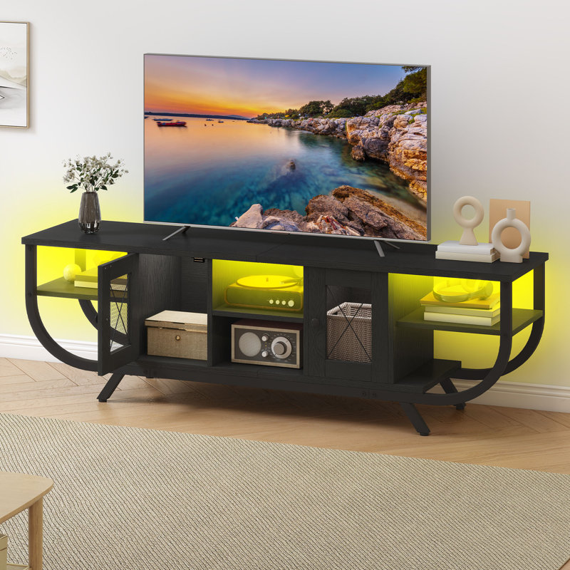 Unfinished TV Stand, 45cm H x 140cm L x 35cm W, Black