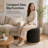 Stylish Linen Cylinder Storage Ottoman-1121326581