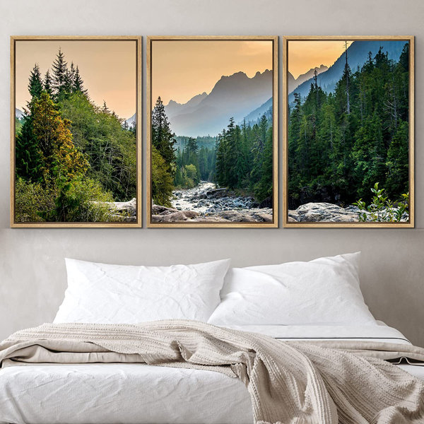 Settling In - Set of 3 - Art Prints or Canvases in 2023  Forest painting,  Art print set, Stretched canvas prints