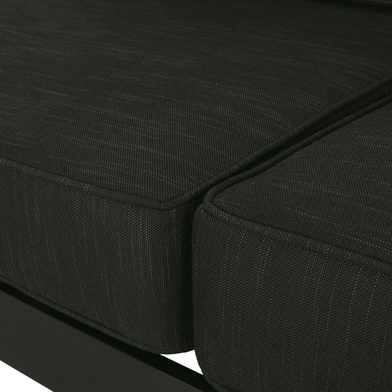 Lobianco 56.8'' Wide Rectangle Loveseat with Cushions, Gray