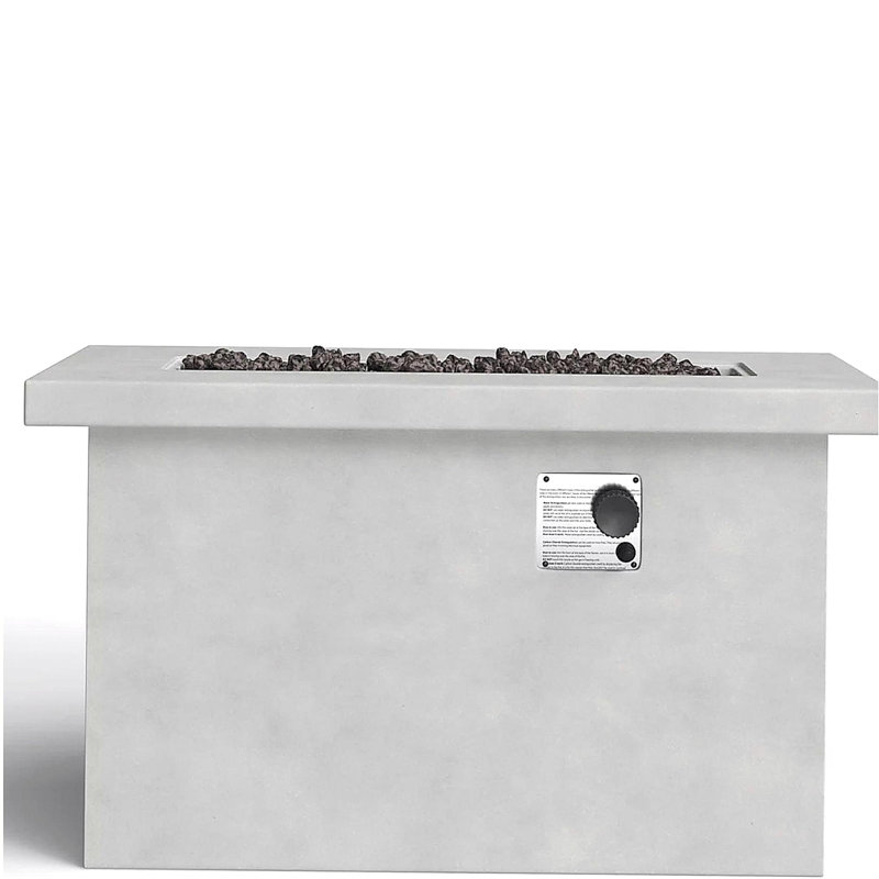 24'' H Concrete Propane/Natural Gas Outdoor Pit Table, Gray