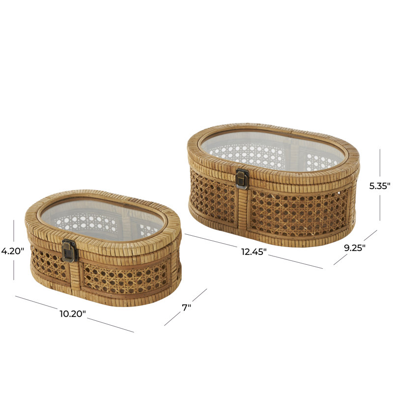 Dales 2 - Piece Handmade Rattan Decorative Box