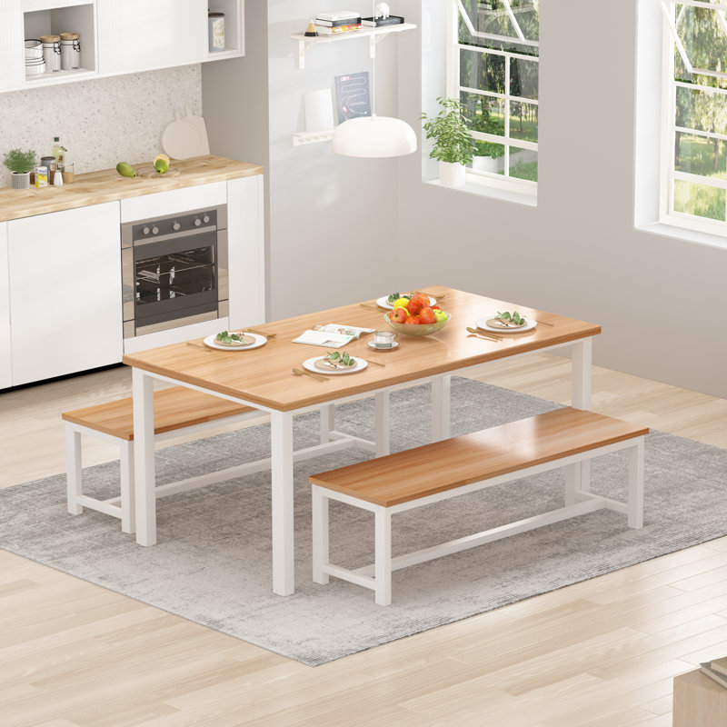 Theoline 2 - Person Four Leg Dining Set, Off-white
