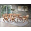 Chaise d'appoint en rotin et finition naturelle Velentina (excluant la table)