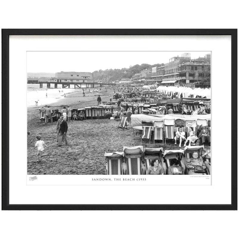 Sandown, The Beach C1955 - Single Picture Frame Print, 45cm H x 60cm W x 2.3cm D