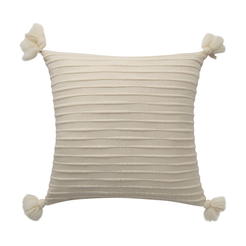 Wool Square Pillow Cover & Insert, 20" x 20"