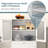 Bathroom Floor Storage Cabinet Freestanding Cupboard Pantry w/ 2 Drawers