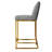 360° Swivel Bar Chairs (2), Grey+gold Classy Adornment, Comfortable Seating, Frame, For Bars, Restaurants, Kitchen Counters, Offices, Space Efficient Arrangement Elegant Outlook, Metal Legs,