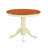 5 Piece Dining Room Table Set Includes a Round Wooden Table with Pedestal and 4 Kitchen Dining Chairs, 36x36 Inch, Buttermilk & Cherry-124569735-124569737