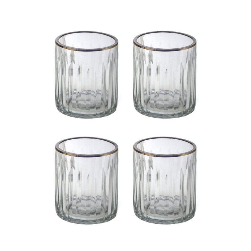 3'' H Glass Tabletop Votive Holder