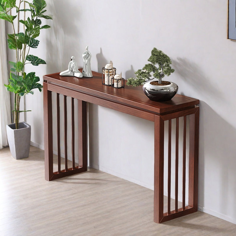 New Chinese Style Solid Wood Console Table, H 31,5 po x l 55,1 po x P 13,8 po