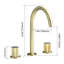 Two Handles 8 Inch Bathroom Faucet - Brushed Golden, 360 Rotatable , To Corrosion And Stains For Performance