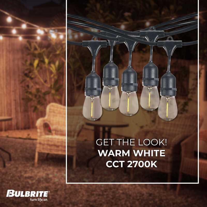 30-ft Outdoor 12 - Bulb Standard LED String Light (End to End Connectable)