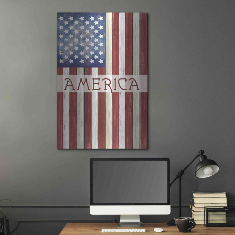 «Drapeau américain» par Cindy Jacobs, H 36 po x l 24 po