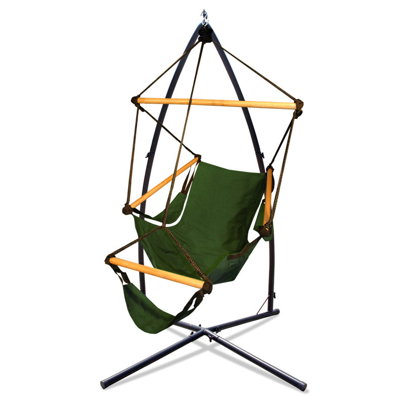 Bellavia 1 Person Chair Hammock with Stand, Hunter Green