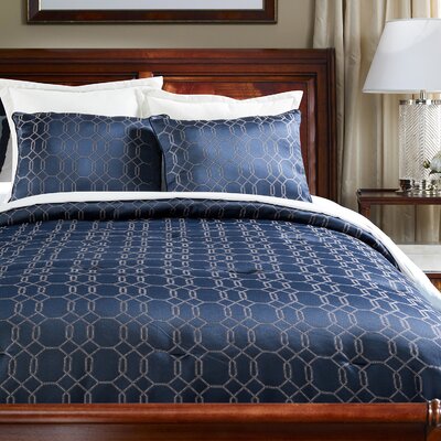 Burch Blue Microfiber 3 Piece Comforter Set -  Longshore Tides, 925A9CC97928459E843C5064002B808A