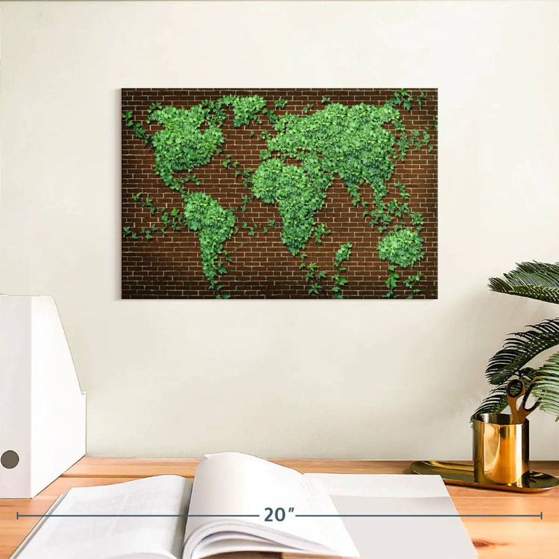 Carte du monde Aliaz Evergreen, H 8 po x l 12 po