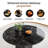 Modern 53" Black Round Ceramic Sintered Stone Dining Table with Stainless Steel Base（Table only）-1606482292