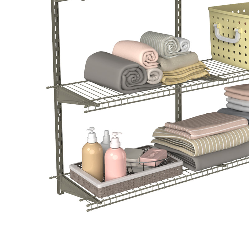 Système de quincaillerie standard ClosetMaid ShelfTrack, 30 po x 1 po x 0,63 po, Nickel