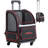 Katziela Hybrid Adventurer Pet Carrier Backpack with Removable Wheels and Telescopic Handle-67237448