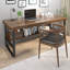 Bureau en bois massif de style américain avec rangement-1038729323