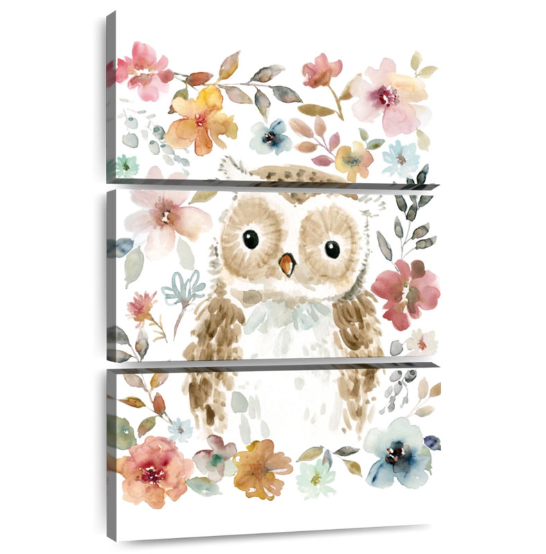 Brampt Flowers And Friends Owl, 45" H x 28" W