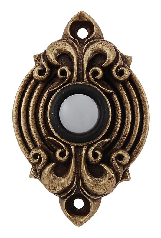 Sforza Push Button Doorbell, Satin Nickel