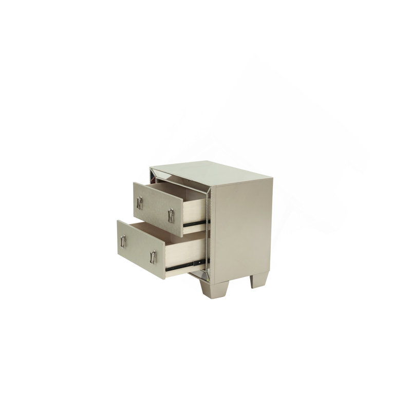 Table de chevet suspendue à finition traditionnelle argentée 1Pc