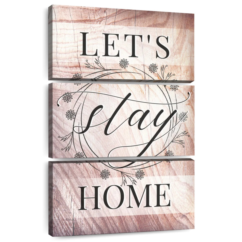 Plaque murale Kema Let's Stay Home Wreath