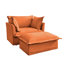 Fauteuil rembourré avec repose-pieds pour le salon