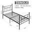 Single Double Size Bed Frame, Metal Platform Beds with Headboard and Footboard, Steel Slat Support, No Box Spring Needed, Easy Assembly-1243844762-1243844765