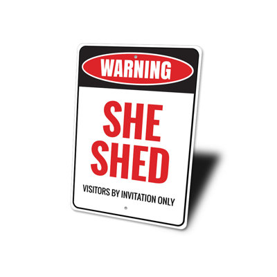 She Shed Aluminum Sign