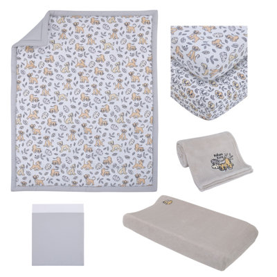 NoJo Disney Lion King Daddy's Little Simba and Nala 6 Piece Crib Bedding Set