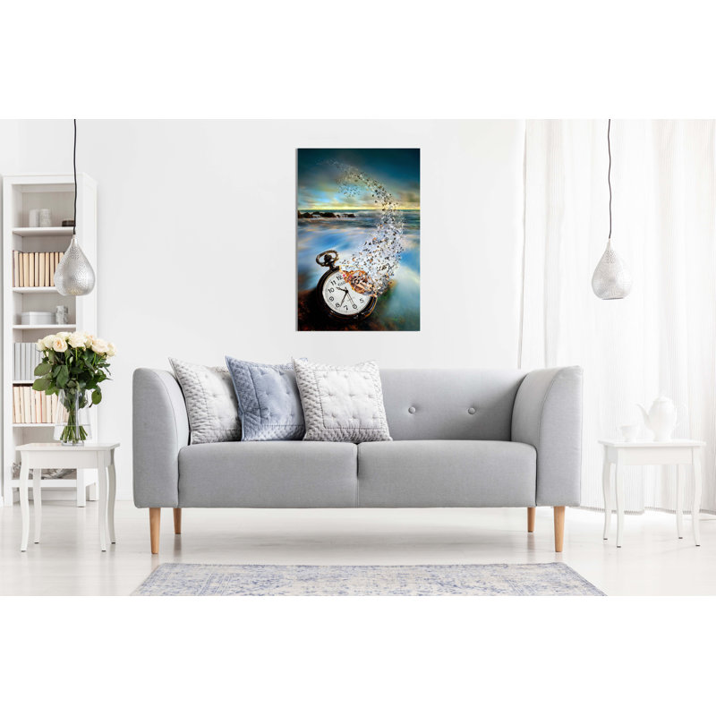 Vanishing Time Pocket Watch - Wrapped Canvas Print, 76cm H x 51cm W