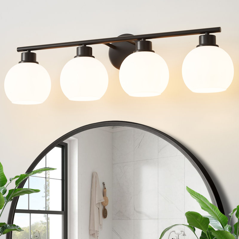 Luminaires de salle de bain Kyller Modern Light, Noir mat, 4
