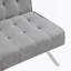 Canapé-lit futon polyvalent avec structure en bois robuste et pieds élégants en acier inoxydable