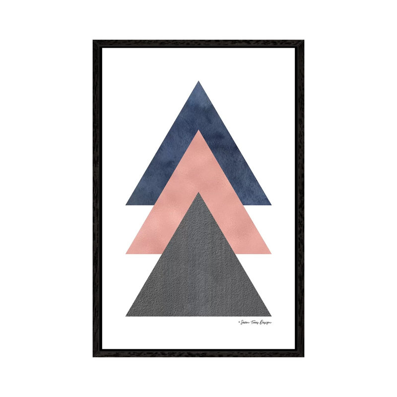 Triangles I by Seven Trees Design - Gallery-Wrapped Canvas Giclée on Canvas, Black Framed, 101.6 cm H x 66.04 cm W