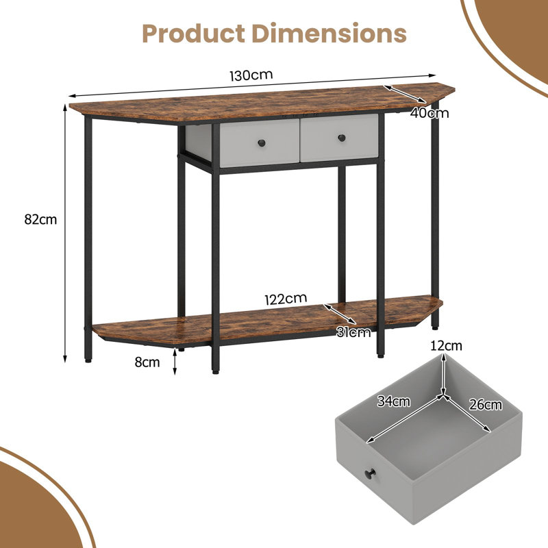130cm Console Table