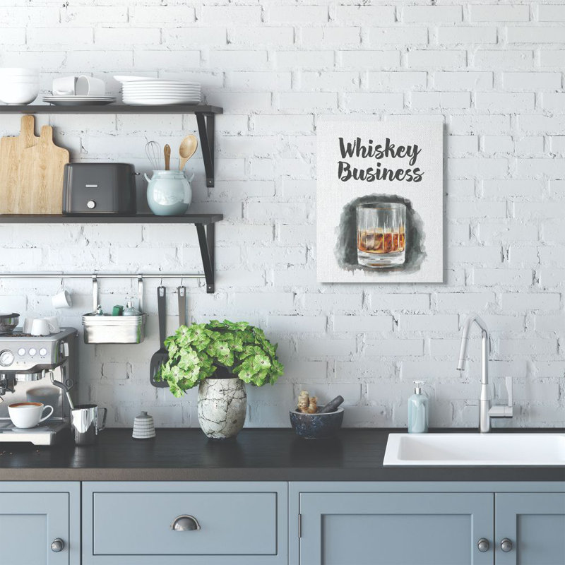 « whiskey business bar », reproduction d’art sur toile, Toile tendue, H 20 po x l 16 po x P 1,5 po