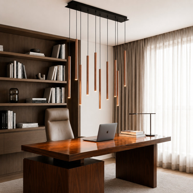 Baileyton 10 - Light Kitchen Island Pendant, Copper