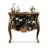 Black Solid + Manufactured Wood Rectangular Console Table