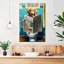 Golden retriever sur une toilette sur toile-940256005